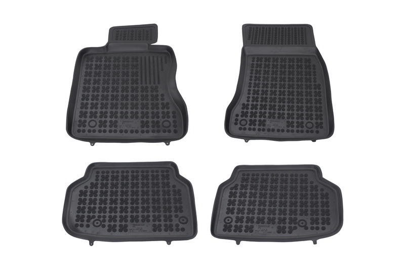 Covorase Presuri Auto Negru din Cauciuc compatibil cu BMW seria 7 (F01) 2008-2015