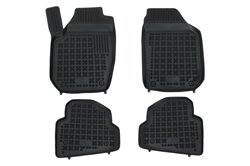 Covorase Presuri Auto Negru din Cauciuc compatibil cu SKODA Fabia II 03/2007-2014